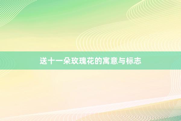 送十一朵玫瑰花的寓意与标志